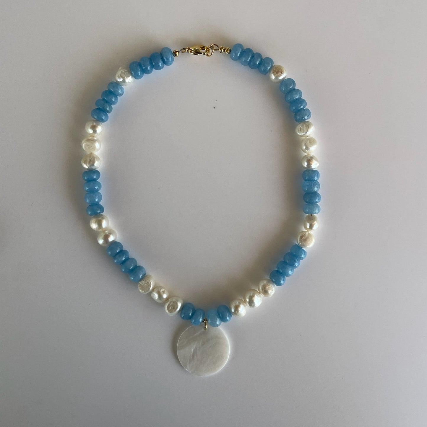 Aquamarine with Pearl